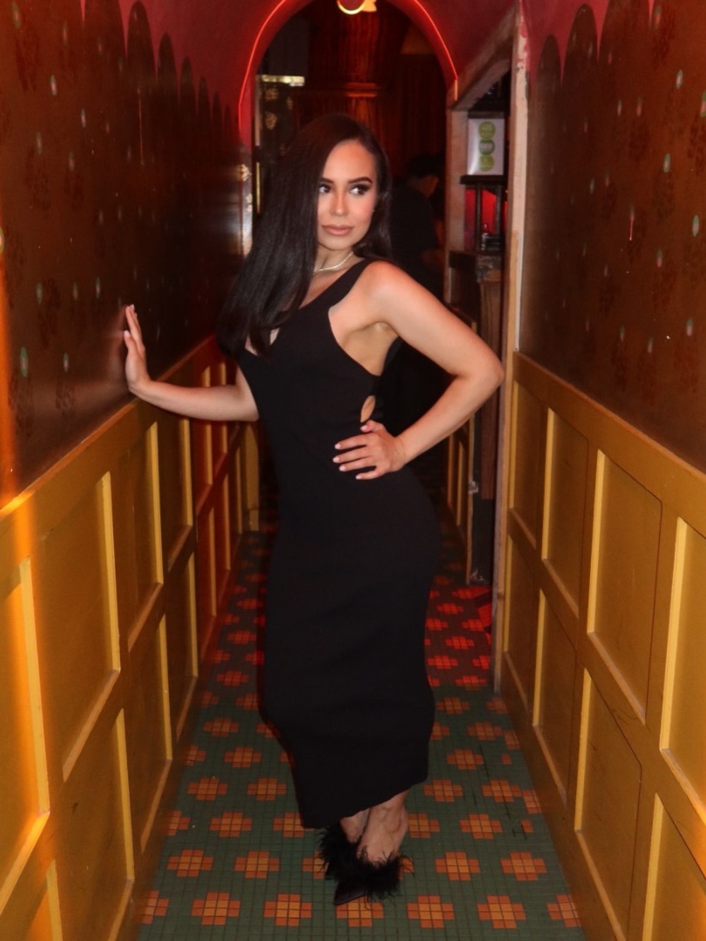 Zara Black Cutout Maxi Dress